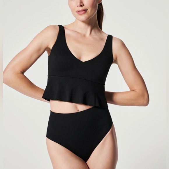 Spanx Pique Longline Flounce Top - Picture 1 of 8